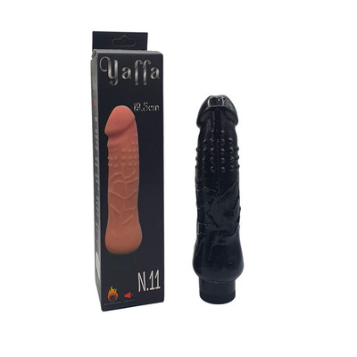 Foto 1 do produto Prótese Peniana com Glande definida, Texturas Massageadoras e Vibração Multivelocidade - Yaffa Real Vibrador | 18 x 3,9 cm | Disponível em 2 Cores