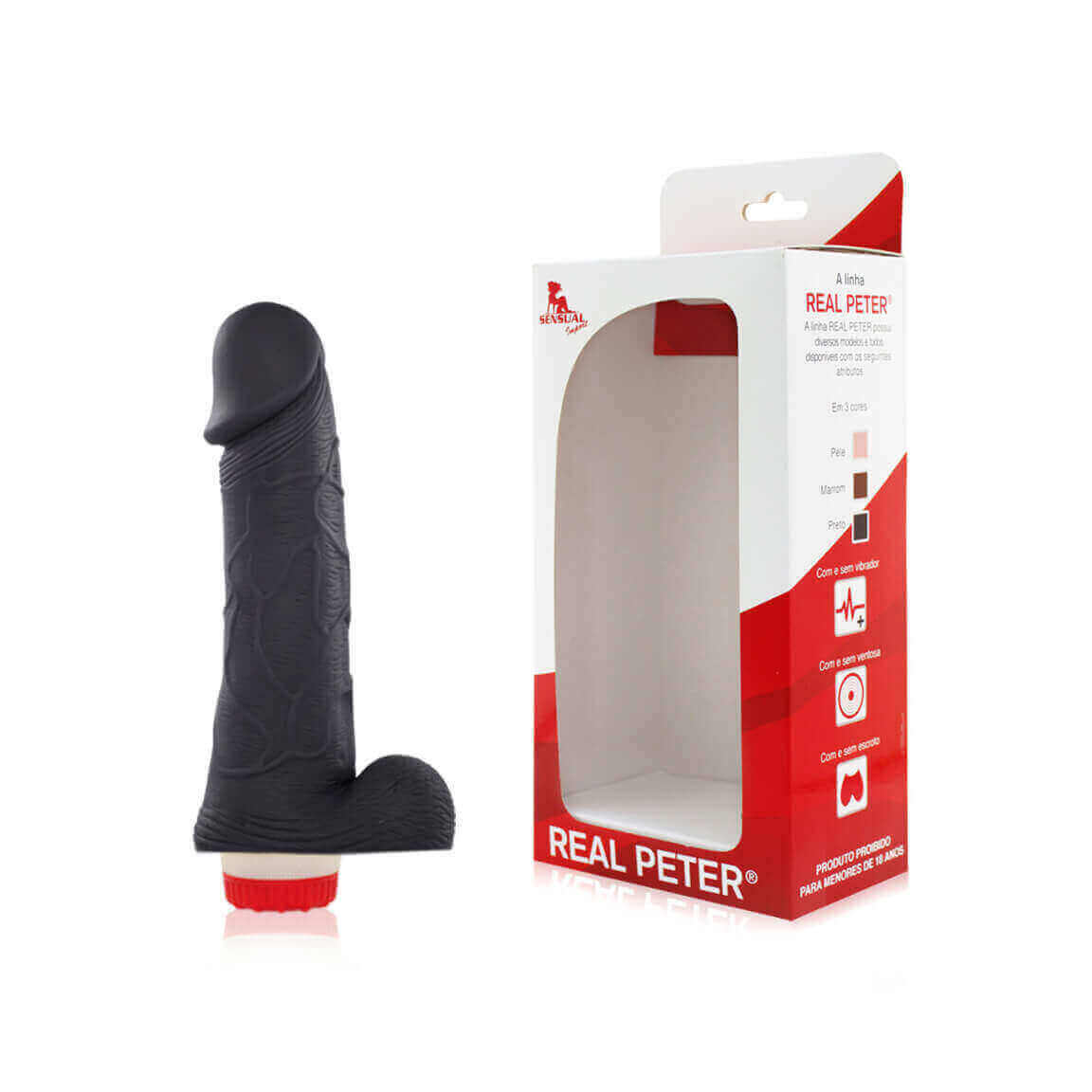 Prótese Peniana com Glande Definida e Vibração Multivelocidade - Real Peter Perfect Love | 16 x 4,3 cm | Disponível em 3 Cores - 10