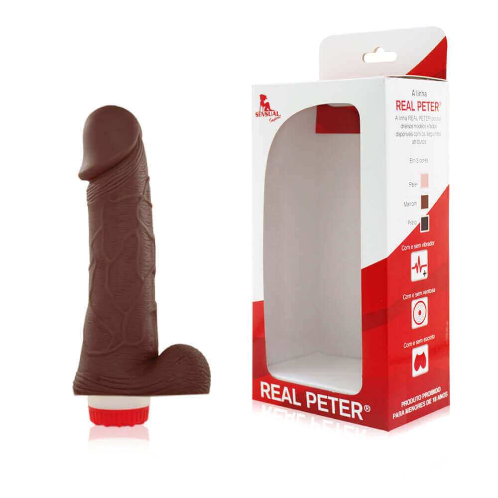 Prótese Peniana com Glande Definida e Vibração Multivelocidade - Real Peter Perfect Love | 16 x 4,3 cm | Disponível em 3 Cores - 5