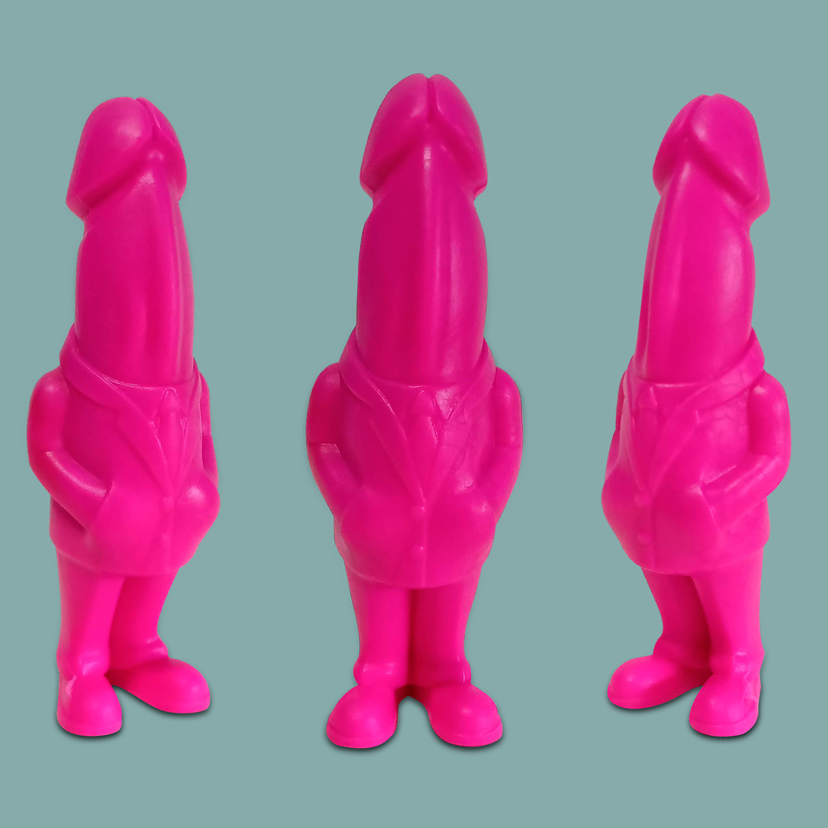 Prótese Peniana com Glande, Terno, Pernas e Pezinhos - Diversão ao Cubo ExecuPinto | 17,5 x 4,5 cm | Disponível em 4 Cores - 3