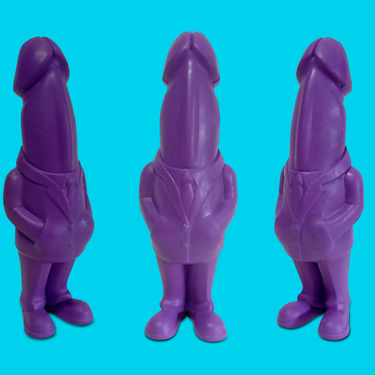 Prótese Peniana com Glande, Terno, Pernas e Pezinhos - Diversão ao Cubo ExecuPinto | 17,5 x 4,5 cm | Disponível em 4 Cores - 4