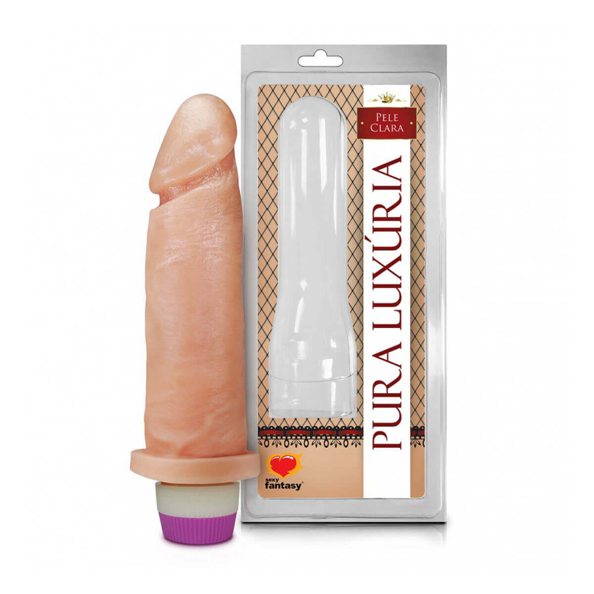 Prótese Peniana no Formato de Pênis Realístico em PVC Atóxico com Vibração Multivelocidade - Sexy Fantasy | 15 x 4,9 cm | Disponível em 2 Cores - 3