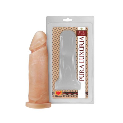 Foto 1 do produto Prótese Peniana em PVC Atóxico com Glande Definida e Base Achatada - Pura Luxúria | 15 x 4 cm