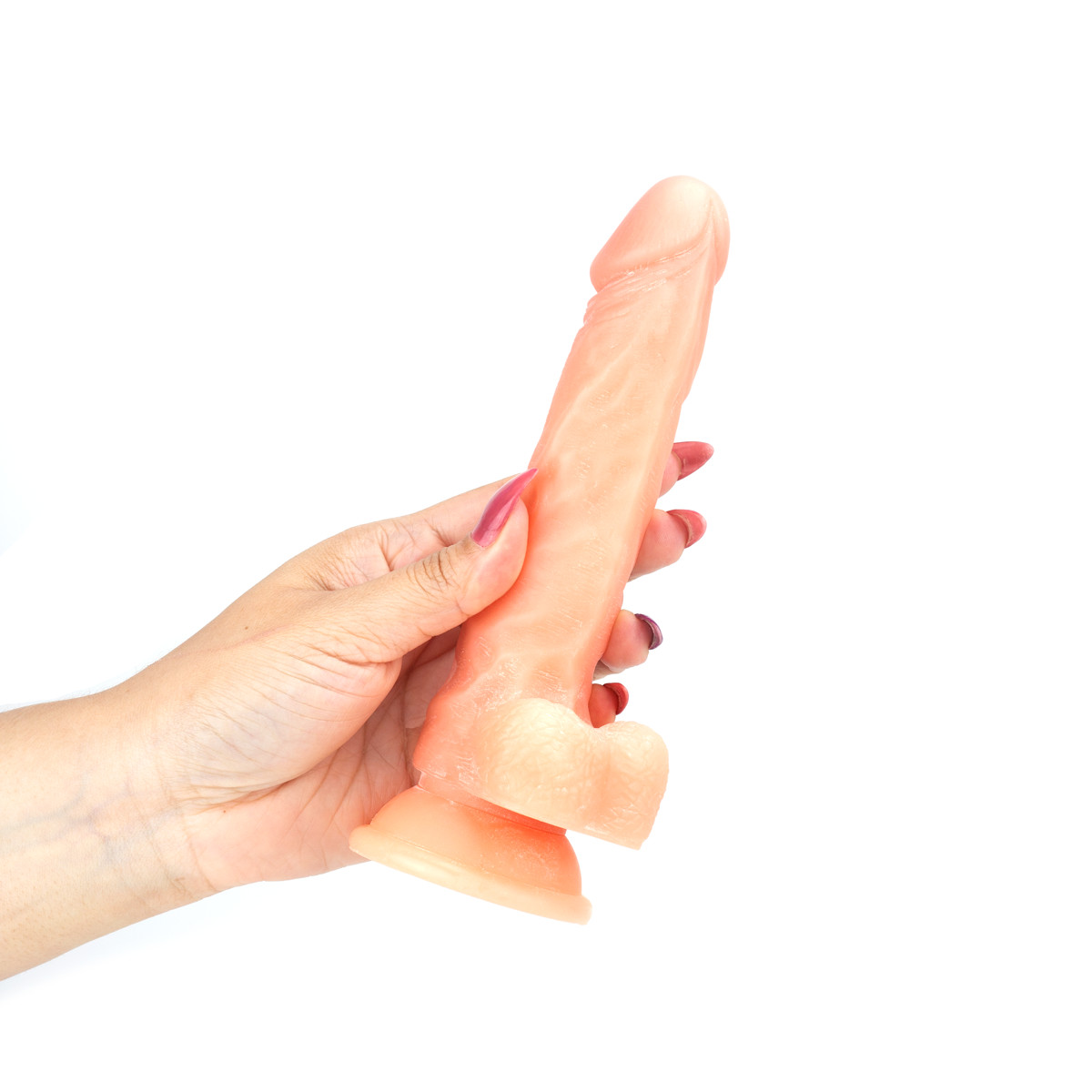 Prótese Peniana em PVC com Textura de Veias, Glande Definida, Escroto e Ventosa - Topo Toys Lance's Cock | 14 x 3,7 cm | Disponível em 2 Cores - 8