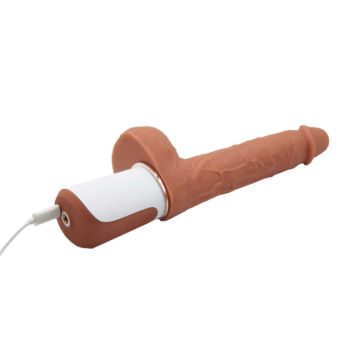 Prótese Peniana Realística com 9 Vibrações, Função Aquecimento, 9 Movimentos Vai e Vem e Controle Remoto Sem Fio - S-hande Patton-RCT | Disponível em 2 Cores - 6