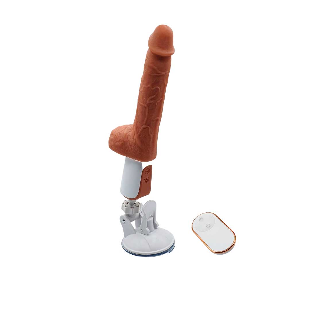 Prótese Peniana Realística com 9 Vibrações, Função Aquecimento, 9 Movimentos Vai e Vem e Controle Remoto Sem Fio - S-hande Patton-RCT | Disponível em 2 Cores - 4