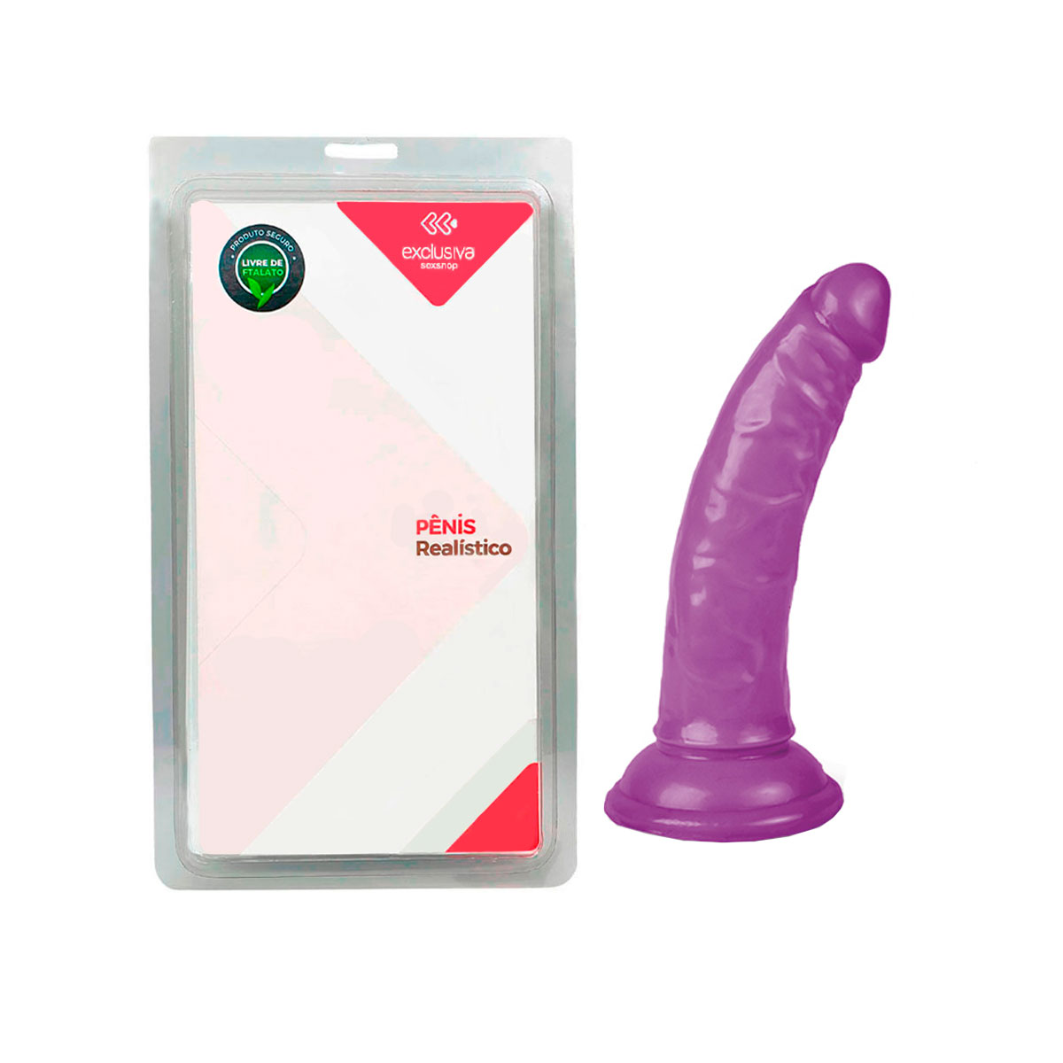 Prótese Peniana Realística, Base em Ventosa e Encaixe para Anel - Adão & Eva - 19,5 x 4 cm | Disponível em 3 Cores - 5