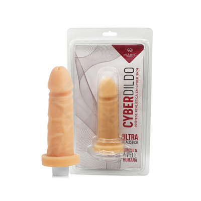 Prótese Peniana Realística em Cyberskin com Vibração Multivelocidade - Adão & Eva | 13,1 x 4 cm