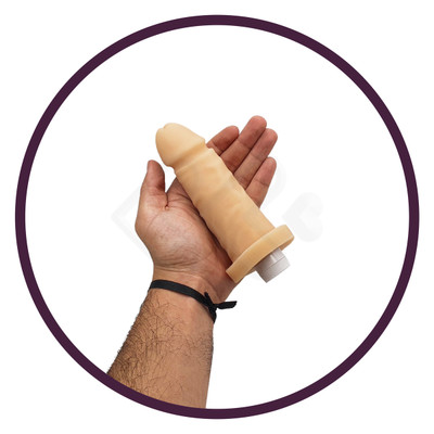 Prótese Peniana Realística em Cyberskin com Vibração Multivelocidade - Adão & Eva | 13,1 x 4 cm