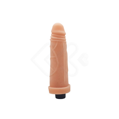 Foto 2 do produto Prótese Peniana Realística em Cyberskin com Vibração Multivelocidade - Pura Ambição | 15,5 x 4,6 cm