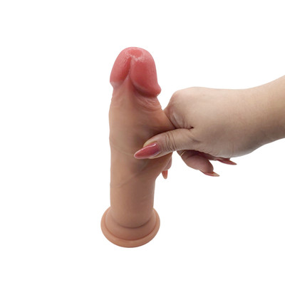 Foto 7 do produto Prótese Peniana Realística com Dupla Camada em TPE com Glande Delineada, Veias e Ventosa - Dildo Maig | 18,7 x 4,7 cm