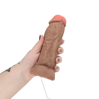 Prótese Peniana Realística com Escroto, Pino Para Cinta e Vibração Multivelocidade - Magic Sexy | 16 x 5,2 cm | Disponível em 2 Cores