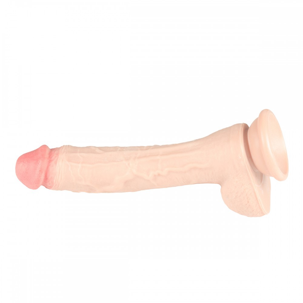 Prótese Peniana Realística com  Glande Avantajada, Texturas de Veias, Escroto e Ventosa - Vip Mix | 19,5 x 4,4 cm - 4