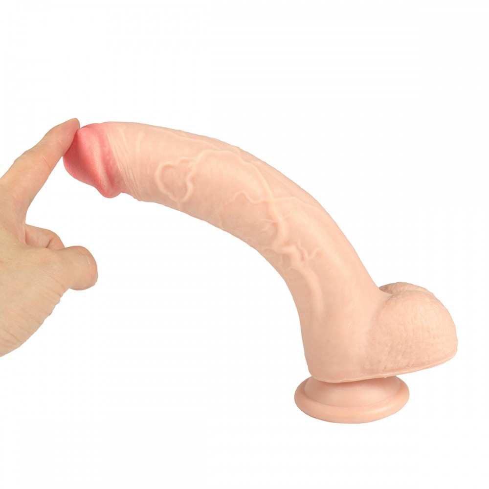 Prótese Peniana Realística com  Glande Avantajada, Texturas de Veias, Escroto e Ventosa - Vip Mix | 19,5 x 4,4 cm - 5