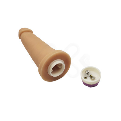 Foto 3 do produto Prótese Peniana Realística com Glande Definida, Corpo Flexível e Vibração Multivelocidade - Pura Luxúria | 19,5 x 5,6 cm