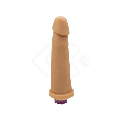 Foto 2 do produto Prótese Peniana Realística com Glande Definida, Corpo Flexível e Vibração Multivelocidade - Pura Luxúria | 19,5 x 5,6 cm