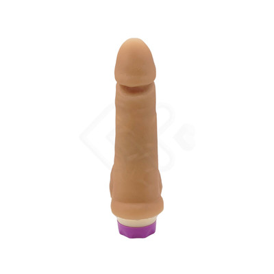 Foto 4 do produto Prótese Peniana Realística com Glande Definida, Veias Salientes, Escroto e Vibração Multivelocidade - Pura Luxúria | 13 x 3,9 cm
