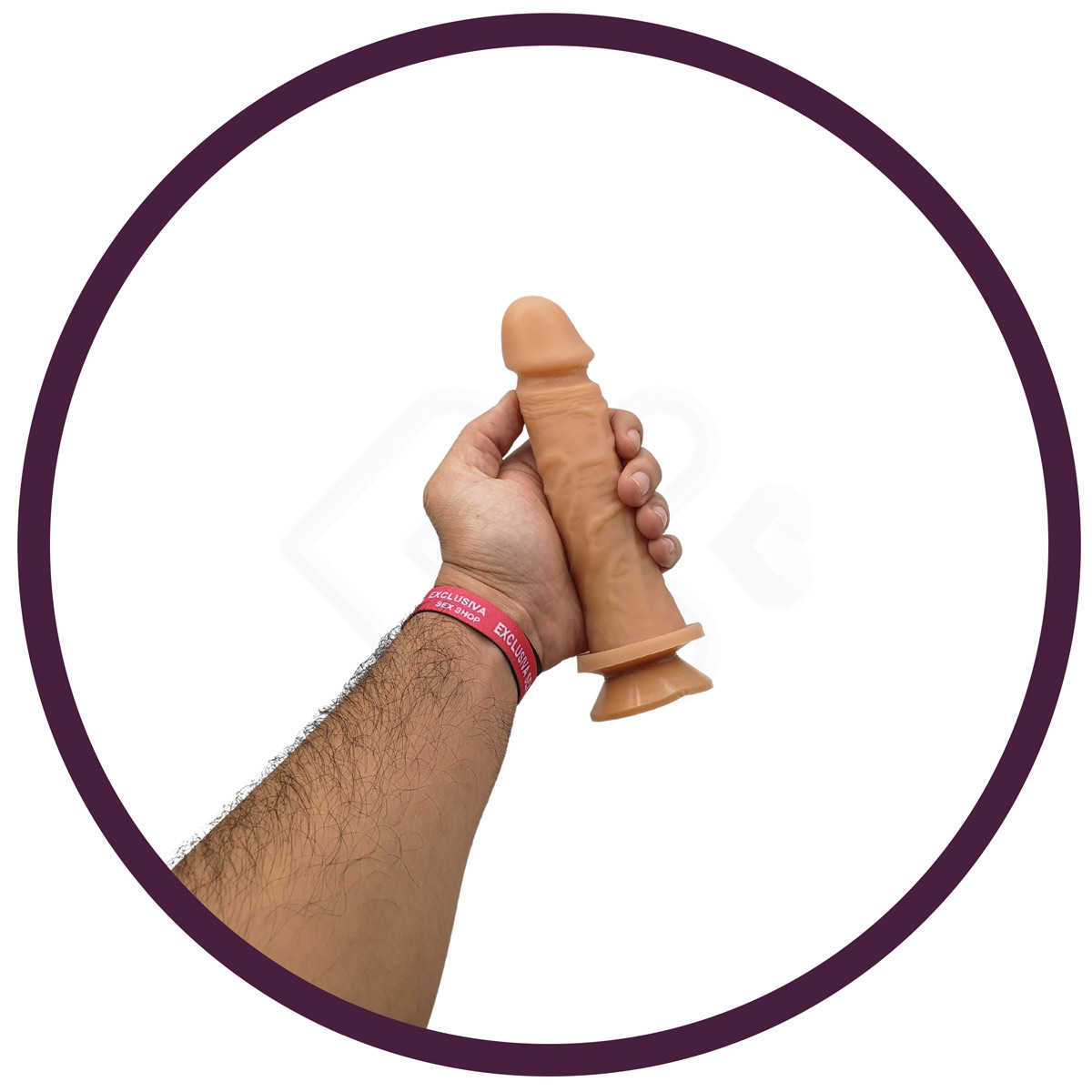 Prótese Peniana Realística com Glande Definida, Veias Salientes e Ventosa na Base - Sexy Fantasy Pura Luxúria | 16,4 x 3,6 cm - 6