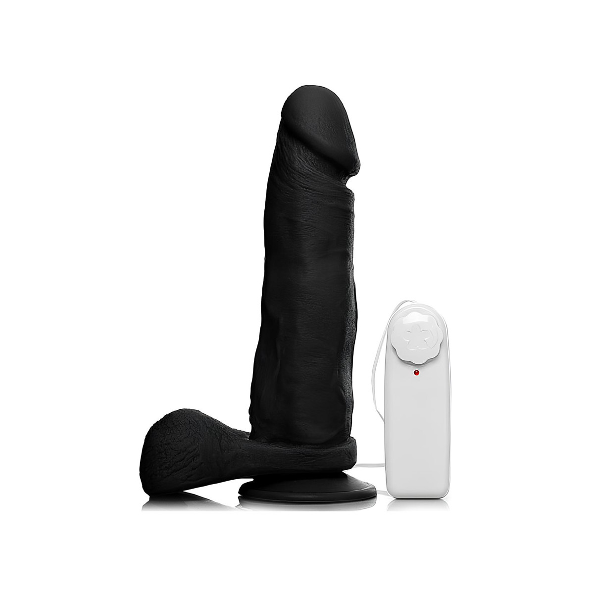 Prótese Peniana Realística com Glande, Veias, Escroto, Ventosa e Vibração Multivelocidade 8 - Você & Ele | 17,3 x 4,5 cm | Disponível em 3 Cores - 3