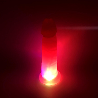 Foto 12 do produto Prótese Peniana Realística em PVC com 3 Variações de Brilho em LED - Adão & Eva Just Glow | 15,3 x 3,5 cm | Disponível em 5 Cores