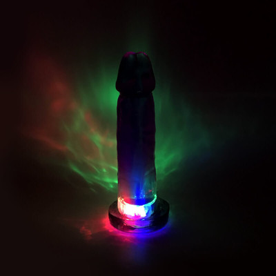 Foto 6 do produto Prótese Peniana Realística em PVC com 3 Variações de Brilho em LED - Adão & Eva Just Glow | 15,3 x 3,5 cm | Disponível em 5 Cores