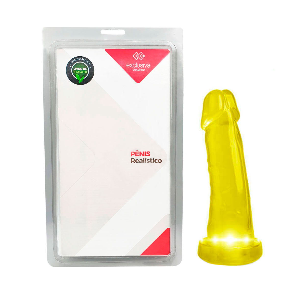 Prótese Peniana Realística em PVC com 3 Variações de Brilho em LED - Adão & Eva Just Glow | 15,3 x 3,5 cm | Disponível em 5 Cores - 7