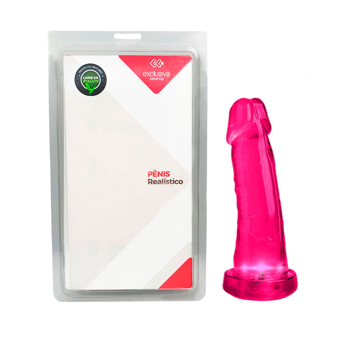 Prótese Peniana Realística em PVC com 3 Variações de Brilho em LED - Adão & Eva Just Glow | 15,3 x 3,5 cm | Disponível em 5 Cores - 10