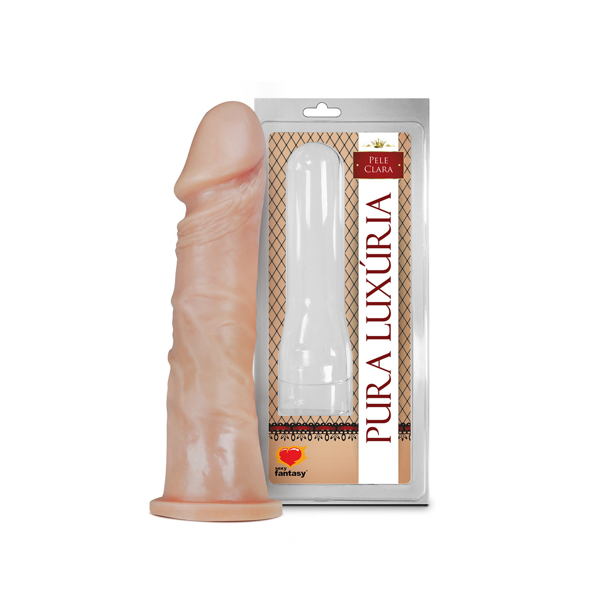 Prótese Peniana Realística em PVC Atóxico com Base Achatada - Pura Luxúria | 16,8 x 3,6 cm | Disponível em 4 Cores - 3