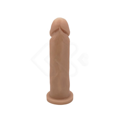 Foto 3 do produto Prótese Peniana Realística em PVC Atóxico com Glande Definida, Leves Texturas de Veias e Base Achatada - Pura Luxúria | 16 x 3,9 cm