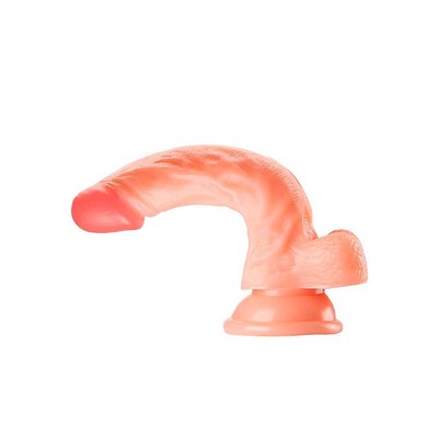 Foto 4 do produto Prótese Peniana Realística em PVC com Glande Definida, Escroto e Ventosa - Lance's Cock 7.5" | 14 x 3,7 cm