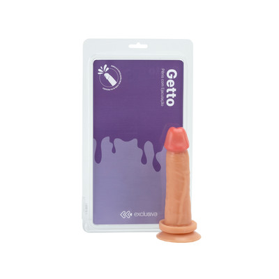 Prótese Peniana Realística que Ejacula com Glande Delineada, Veias e Ventosa - Exclusiva Getto | 14,7 x 4,5 cm