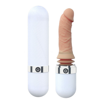 Foto 1 do produto Prótese Peniana Realística Recarregável com Auto Aquecimento e 7 Modos de Movimentos Vai e Vem - Sex Massage | 12 x 3,5 cm