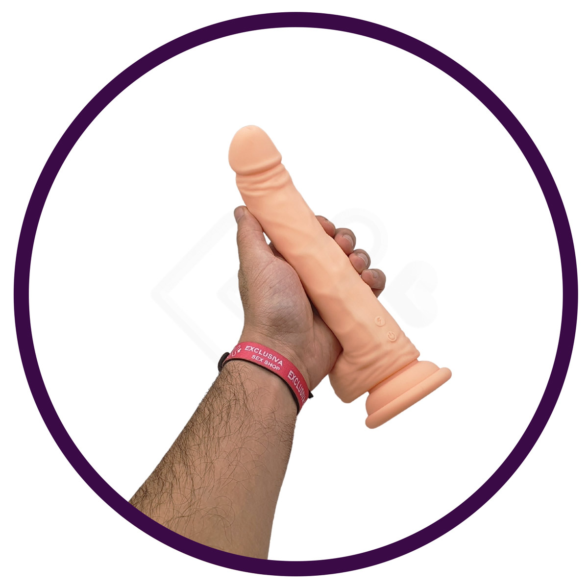 Prótese Peniana Realística Recarregável com Escroto, Ventosa e 10 Modos de Rotação e Vibração - Aphrodisia Escapade 7 | 17 x 3,3 cm | Disponível em 2 Cores - 11