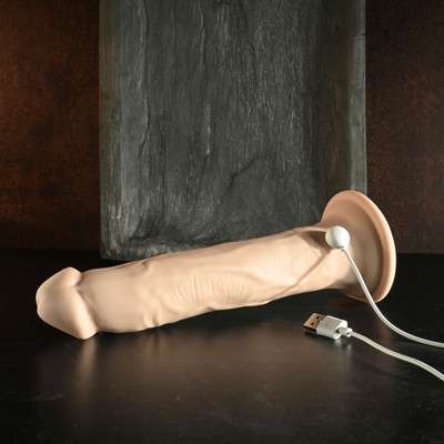 Foto 6 do produto Prótese Peniana Realística em Silicone com 8 Modos de Vibração, 3 Velocidades de Impulso, Ventosa e Recarregável - Evolved In Thrust We Trust Light | 18,5 x 4,6 cm