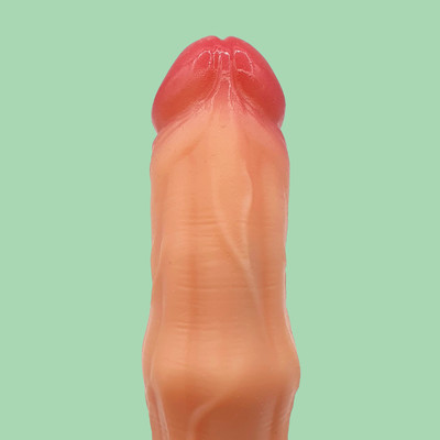 Foto 3 do produto Prótese Peniana em Silicone com Anel Massageador em 6 Níveis, 9 Modos de Vibração, Função Aquecimento e Recarregável - SI Big Machine | 15,5 x 3,5 cm | Disponível em 2 Cores