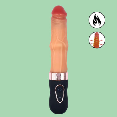 Foto 1 do produto Prótese Peniana em Silicone com Anel Massageador em 6 Níveis, 9 Modos de Vibração, Função Aquecimento e Recarregável - SI Big Machine | 15,5 x 3,5 cm | Disponível em 2 Cores