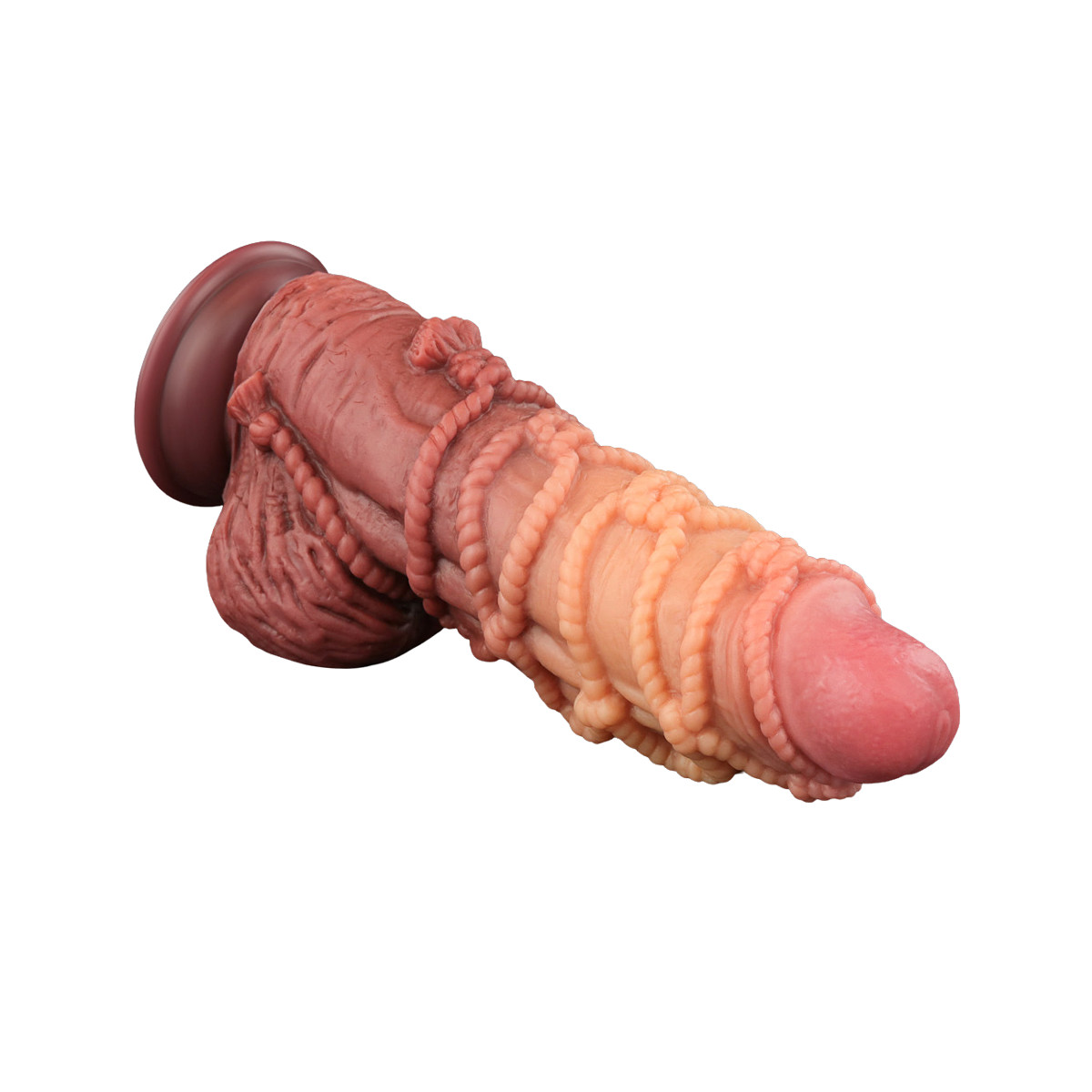 Prótese Peniana Realística em Silicone com Corda, Glande, Escroto e Ventosa - LoveToy 9.5" | 16 x 7,6 cm - 7
