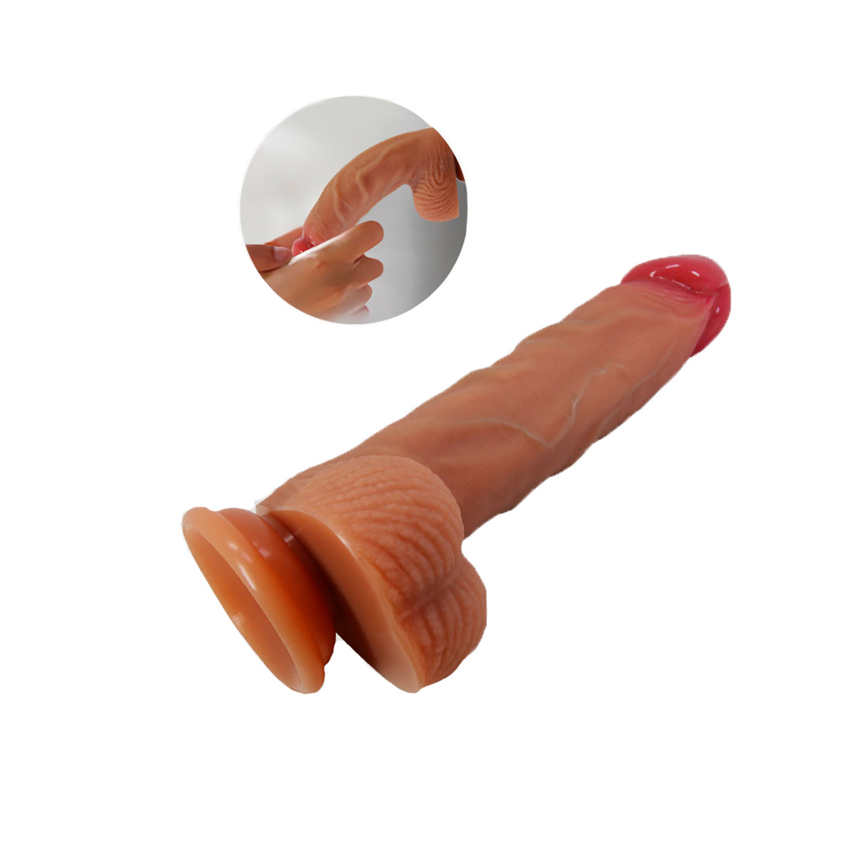 Prótese Peniana Realística em Silicone com Glande, Escroto e Ventosa - Pretty Love Lisle | 15 x 4,1 cm - 6