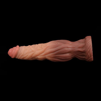 Foto 6 do produto Prótese Peniana Realística em Silicone com Glande, Veias, Texturas e Ventosa - LoveToy 9.5" | 23 x 6,1 cm