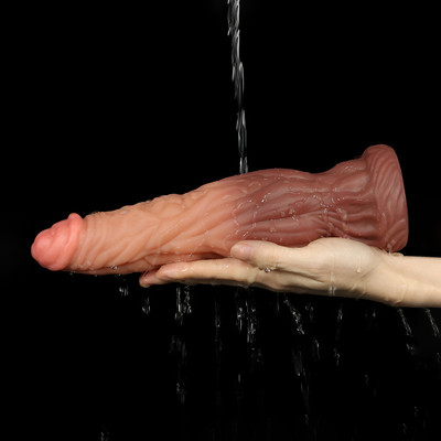 Prótese Peniana Realística em Silicone com Glande, Veias, Texturas e Ventosa - LoveToy 9.5" | 23 x 6,1 cm