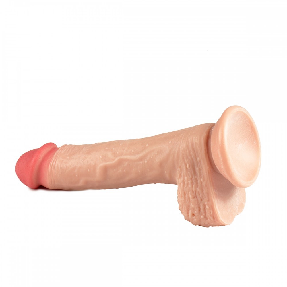 Prótese Peniana Realística em Silicone Macio, com Escroto, Texturas e Ventosa - Vip Mix | 16 x 3,3 cm - 4