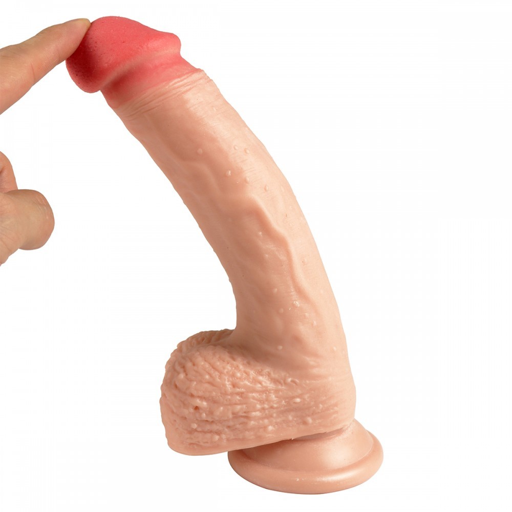 Prótese Peniana Realística em Silicone Macio, com Escroto, Texturas e Ventosa - Vip Mix | 16 x 3,3 cm - 7