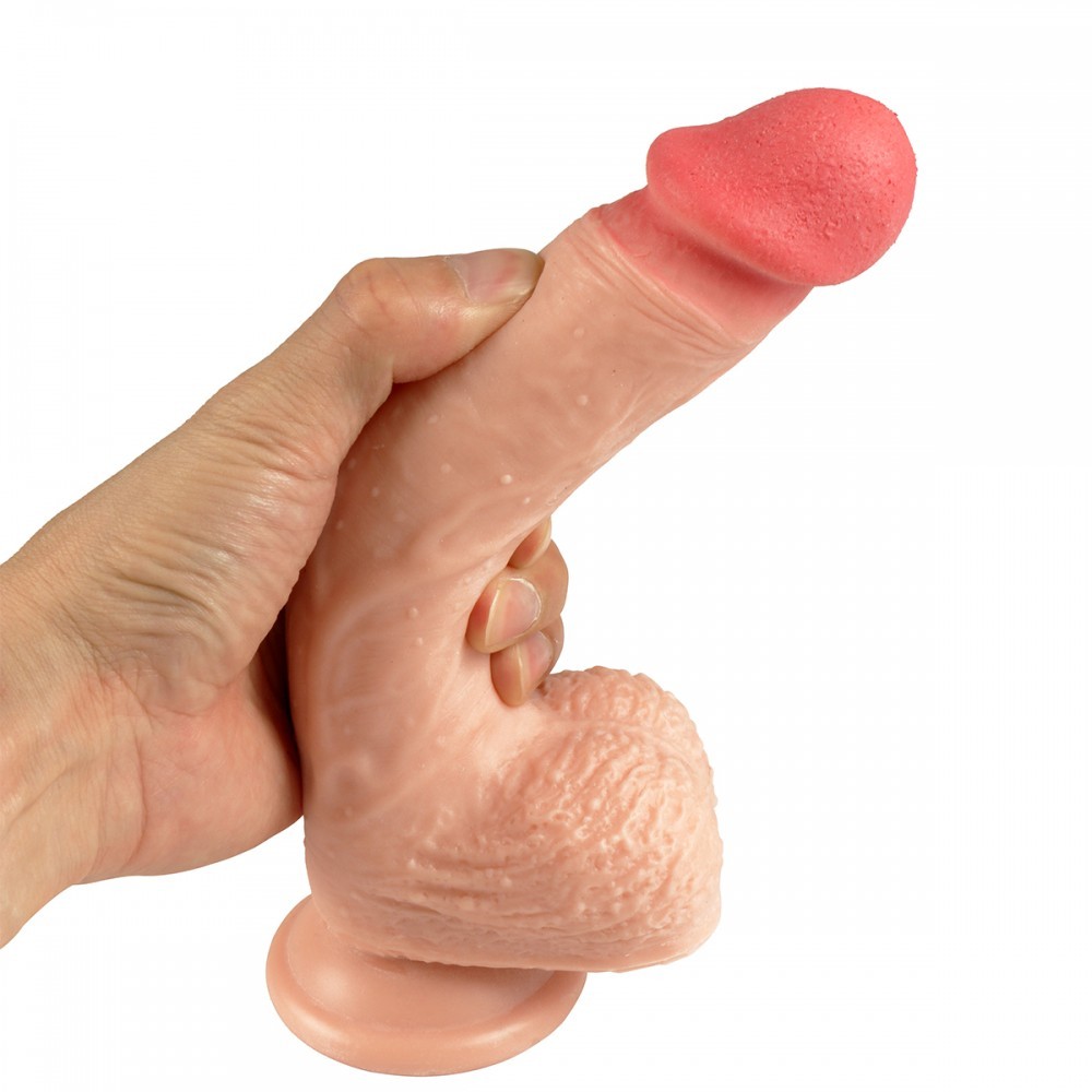 Prótese Peniana Realística em Silicone Macio, com Escroto, Texturas e Ventosa - Vip Mix | 16 x 3,3 cm - 8