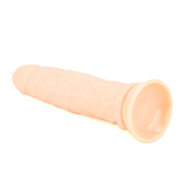 Prótese Peniana Realística em Silicone Macio com Glande, Veias Salientes e Ventosa - Yaffa | 16 x 3,9 cm