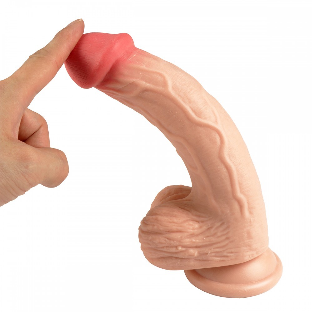 Prótese Peniana Realística com Texturas de Veias, Glande Definida e Escroto - Vip Mix | 15 x 3,7 cm - 8