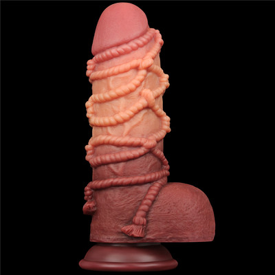 Foto 5 do produto Prótese Peniana Realística em TPE com Corda, Escroto e Ventosa Poderosa - LoveToy | 17,5 x 7,3 cm