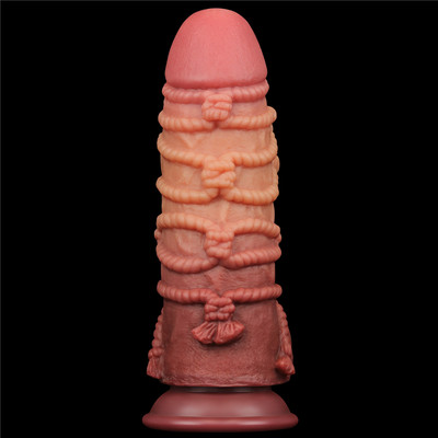 Foto 6 do produto Prótese Peniana Realística em TPE com Corda, Escroto e Ventosa Poderosa - LoveToy | 17,5 x 7,3 cm