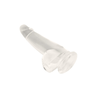Foto 5 do produto Prótese Peniana Realística em TPE Transparente com Glande, Corpo Liso, Escroto e Ventosa - 3R Import | 12 x 3,7 cm