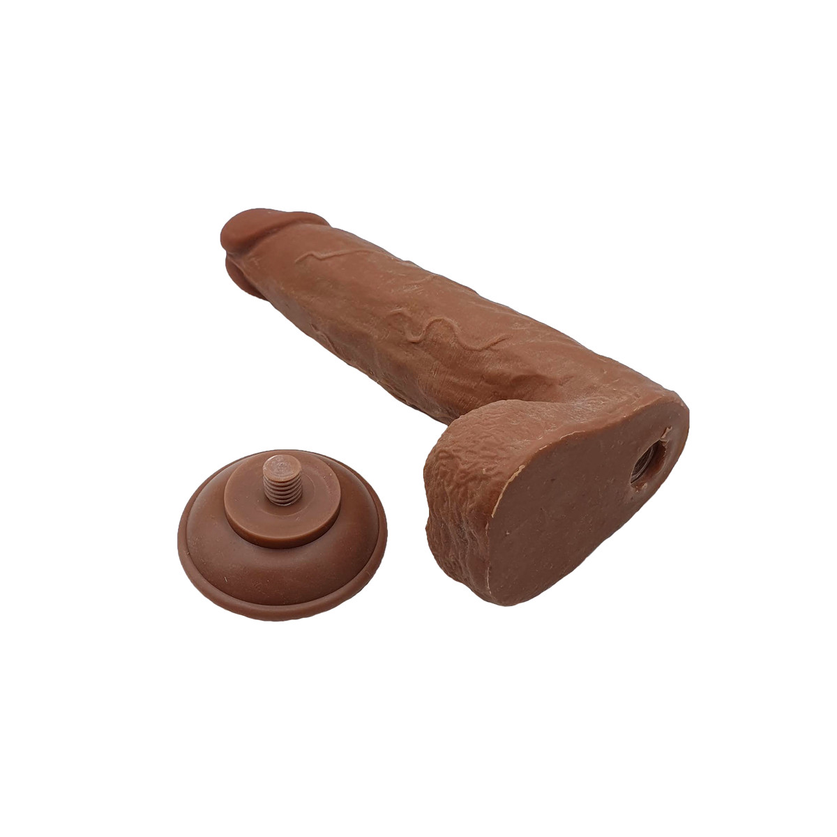 Prótese Peniana Realística em TPE com Ventosa Removível, Vértebra, Glande Definida e Escroto - SI Mr. Switch | 16,5 x 4,8 cm | Disponível em 2 Cores - 3