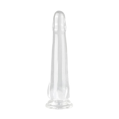 Foto 2 do produto Prótese Peniana Realística Transparente com Corpo Liso, Glande, Escroto e Ventosa - 3R Import | 19,5 x 5,5 cm